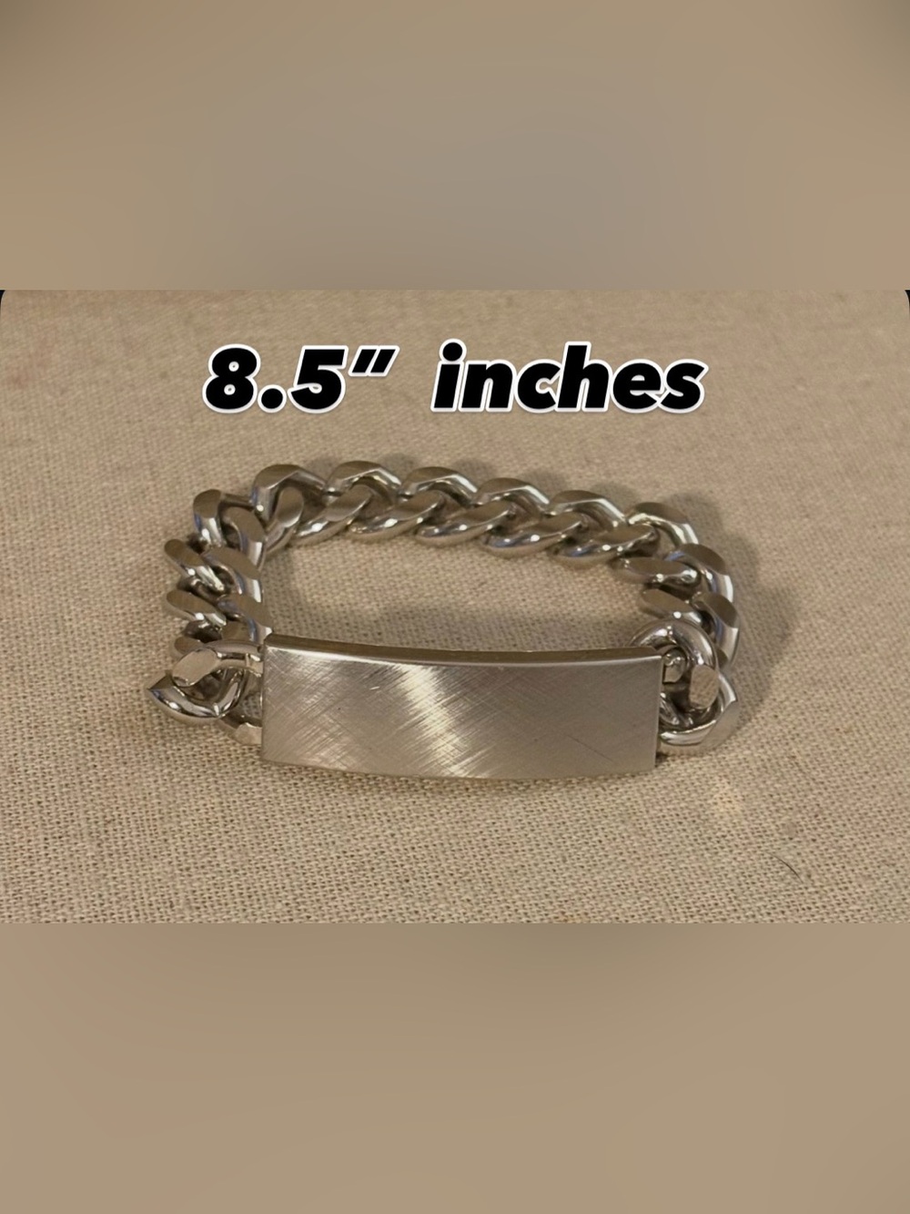 Men's Vintage Speidel Silver-Tone ID Bracelet.
